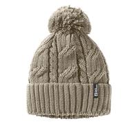 Jack Wolfskin female Wool Blend Fleece Lined Pompom Hat - Putty, Berry,Black,Putty