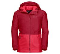 Jack Wolfskin Girls Snowy Days Waterproof Jacket Size: 128, Colour: Red