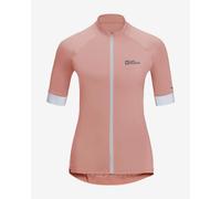 Jack Wolfskin Gravex Short Sleeve Full Zip Jersey for Women in Pink. - S