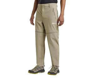 Jack Wolfskin Hikeout Men's Hiking Trousers Zip Off Pants M Stone