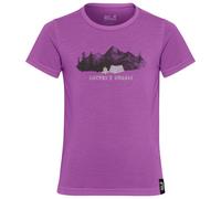 Jack Wolfskin - Kid's Hiking Graphic T-Shirt - Sport shirt size 104, purple