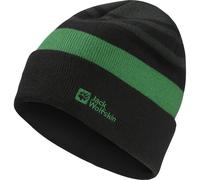 Jack Wolfskin Kids’ knitted hat Stripy Knit Beanie Kids S slate green/mystic slate green/mystic