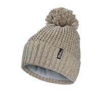 Jack Wolfskin Lined beanie with bobble Medley Knit Beanie Women M linen Linen