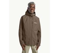 Jack Wolfskin male Tempest 2 Layer Waterproof Hooded Jacket - Grey, Grey