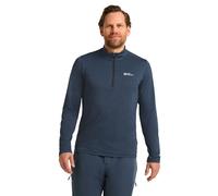 Jack Wolfskin Mens Sky Thermal Half Zip - Dark Grey, Dark Grey, Size M, Men Dark Grey