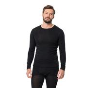 Jack Wolfskin Men’s long-sleeved Merino wool functional shirt Merino Longsleeve Men XXL black black