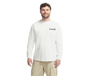 Jack Wolfskin Men’s organic cotton long-sleeved top Confident LS T-Shirt Men L trail stark white TRAIL stark white
