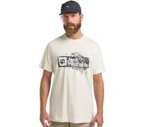 Jack Wolfskin Men’s organic cotton T-shirt Brand T-Shirt Men 2XL wood cotton white WOOD Cotton white