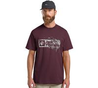 Jack Wolfskin Men’s organic cotton T-shirt Brand T-Shirt Men S wood amaranth WOOD Amaranth