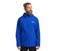 Jack Wolfskin Men’s rain jacket with hood Prelight 2.5L Backlength Jacket Men L blue vibrant blue