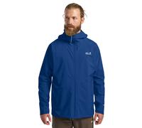 Jack Wolfskin Men’s rain jacket with hood Prelight 2.5L Backlength Jacket Men 2XL blue orchid blue orchid