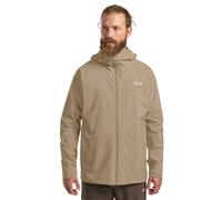Jack Wolfskin Men’s rain jacket with hood Prelight 2.5L Backlength Jacket Men 2XL hazel wood hazel wood