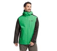Jack Wolfskin Men’s waterproof rain jacket with hood Rainrush 2L Jacket Men 2XL lizard lizard