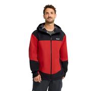 Jack Wolfskin Men’s waterproof rain jacket with hood Rockpaw 3L Jacket Men L siren red siren red