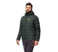 Jack Wolfskin Men's Ather Down Hoody M Down Jacket, Black Olive/Firefly, M