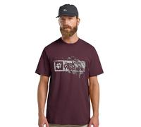 Jack Wolfskin Men's Brand T M T-Shirt, Wood Amaranth, M