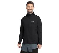 Jack Wolfskin Men's breathable full-zip fleece jacket Litestride Hooded FZ Men M black black
