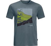 Jack Wolfskin Men's Crosstrail Graphic T M T-Shirt Storm Grey