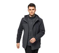 Jack Wolfskin Men's FELDBERG 3IN1 JKT M Coat, ebony,