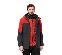 Jack Wolfskin Men's Glaabach 3-in-1 Jacket M, Strong Red, XL