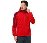 Jack Wolfskin Men's Go Hike Softshell M Shell Jacket, mens, Shell Jacket, 1306921, Fiery Red, S