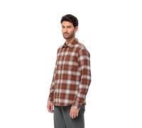Jack Wolfskin Men's Hiking Trail Shirt M Shirt, Carmine Checks, L