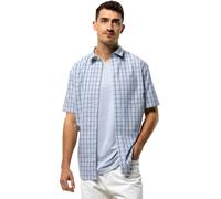 Jack Wolfskin Mens Hot Springs Short Sleeve Check Shirt - Soft Blue - M