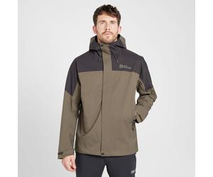 Jack Wolfskin Men's Kammweg 2L Waterproof Jacket, Brown