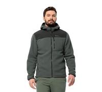 Jack Wolfskin Mens Kammweg Pile Full Zip High Neck Fleece - Steel Green - L