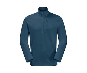 Jack Wolfskin Mens Kolbenberg Half Zip Fleece Sweater - Dark Sea - XL