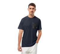 Jack Wolfskin Men's Pocket Karana T M T-Shirt, Night Blue, XL