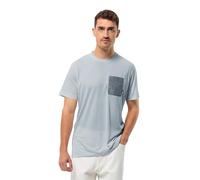 Jack Wolfskin Men's Pocket Karana T M T-Shirt, Soft Blue, XXL