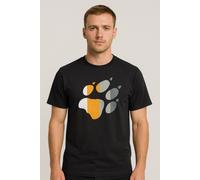 Jack Wolfskin Men's Tatze 2.0 T M T-Shirt Paw Print Black Size Small