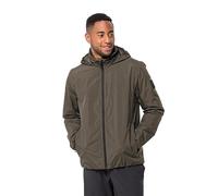 Jack Wolfskin Mens Textor Waterproof Jacket Khaki M