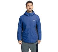 (M, Blue Orchid) Jack Wolfskin Mens Trail Light Hybrid Windbreaker