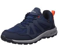 Jack Wolfskin Men's Woodland 2 Texapore Low M Sneaker, Dark Blue/red, 8.5 UK