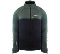 Jack Wolfskin Morobbia Long Sleeve Zip Up Logo Mens Navy/Green Jacket 1307451_43