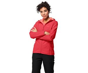 Jack Wolfskin Northern Point Women's Windproof Softshell Jacket, Womens, 1304011-2058005, tulip red, XL
