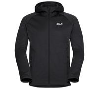 Jack Wolfskin Men’s fleece jacket with hood Peak District Hooded FZ Men L black black