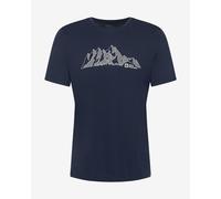 Jack Wolfskin Peak Graphic Short Sleeve T-shirt dark blue - M