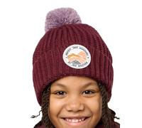 Jack Wolfskin Pompom Badge Beanie K, Unisex Children Beanie Hat, Boysenberry,