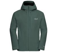 Jack Wolfskin Men’s waterproof rain jacket with hood Tempest 2L Jacket Men L sago palm sago palm