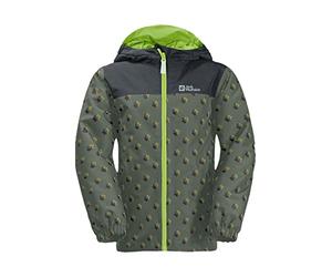 Jack Wolfskin Unisex RAINBOW PAW JACKET K Coat, thyme green all over,