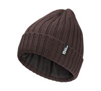 Jack Wolfskin Rib Knit Beanie Hat, Peat, Standard Size