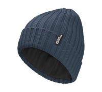 Jack Wolfskin Rib Knit Beanie Hat, Midnight Sky, Standard Size