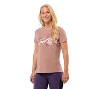 Jack Wolfskin Women's Vonnan S/S Graphic T W T-Shirt, Rose Dawn, L