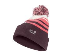 Jack Wolfskin Winter beanie kids Stripy Pompom Beanie Kids S amaranth amaranth