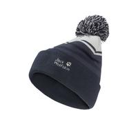 Jack Wolfskin Winter beanie kids Stripy Pompom Beanie Kids S dark navy dark navy