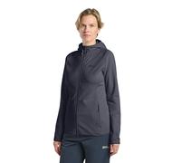 Women's Jack Wolfskin Womens Baiselberg Outdoor Full Zip Hooded Fleece Jacket - Grey - Size: 10/8