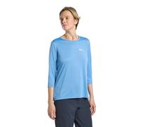 Jack Wolfskin Women's Crosstrail 3/4 T W T-Shirt, Mid Blue, S
